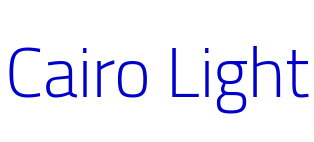 Cairo Light الخط
